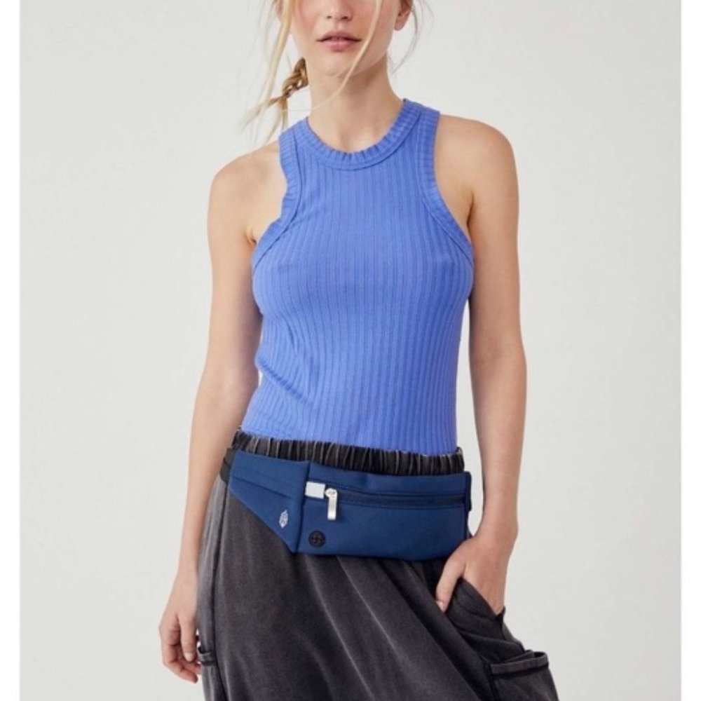 NWT Free People FP Movement Blissed Out Tank African Violet Blue Dark Periwinkle